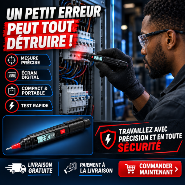 Multimètre Numérique Haute Précision ⚡🔧: Mesures Fiables, Rapides & Faciles à Lire !